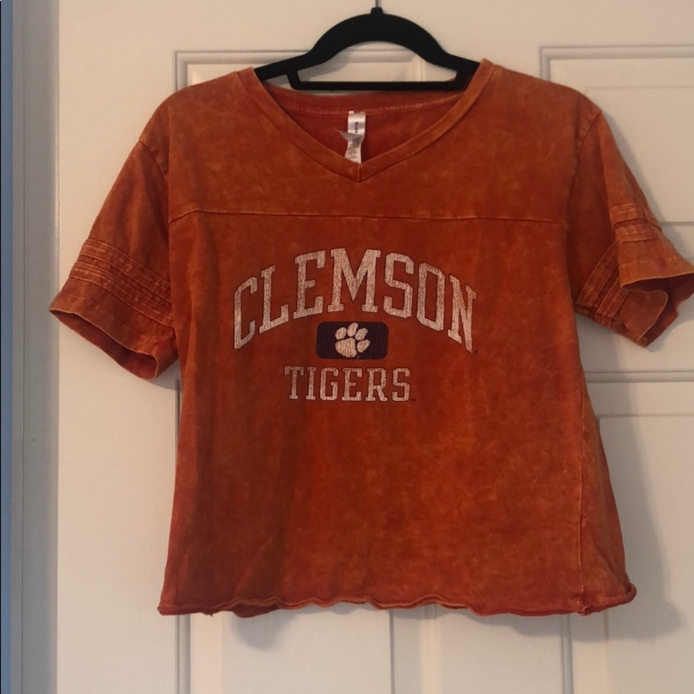 clemson university tigers crop top t-shirt